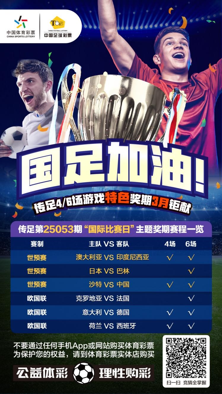  國足加油！傳足特色獎期第25053期聚焦國際比賽日