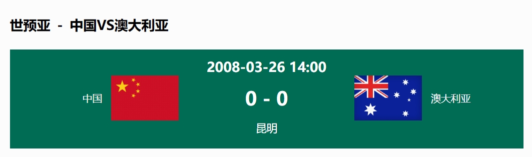  沒輸過！國足在主場世預賽和澳大利亞僅交手一次，0-0互交白卷